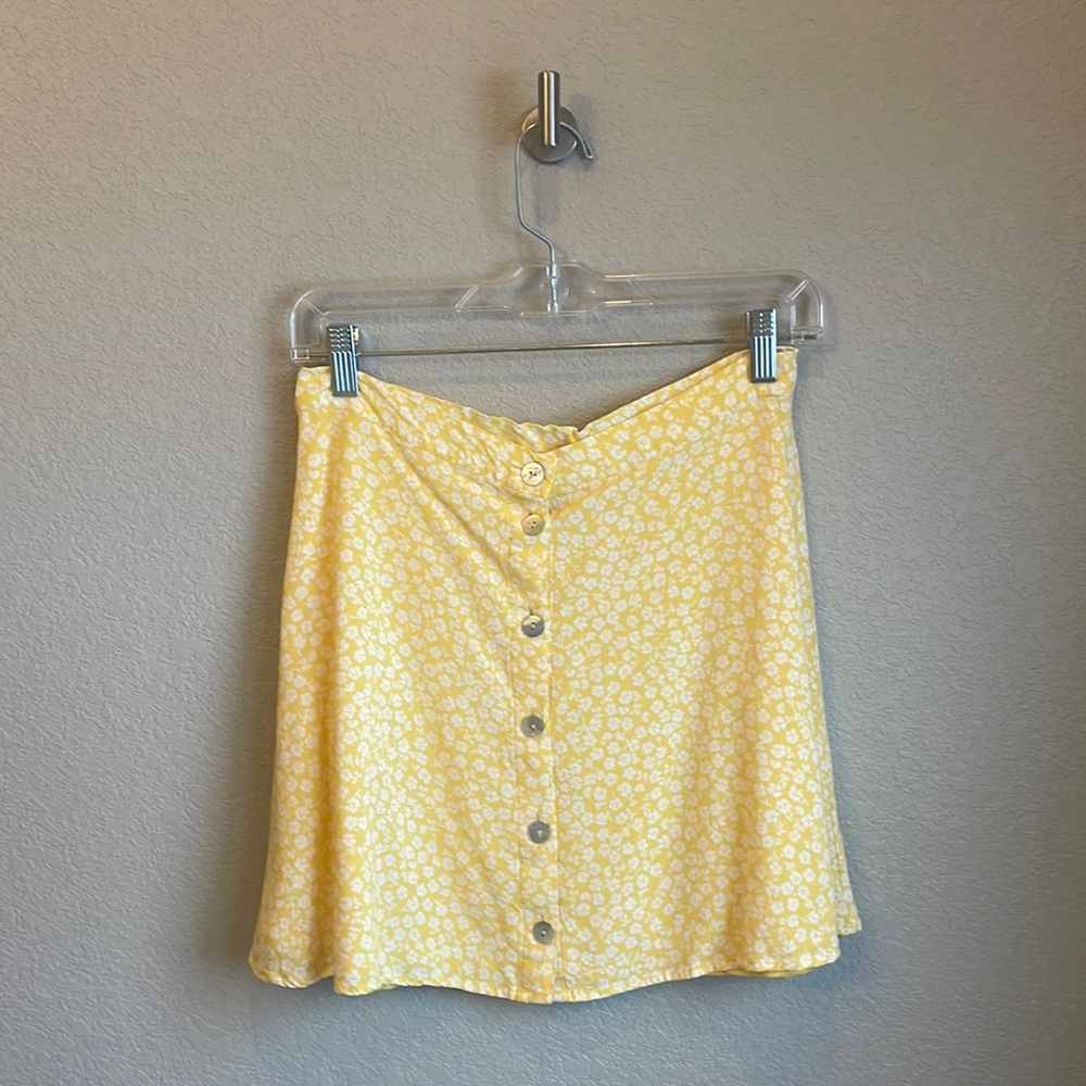 H&M Yellow Floral Skirt